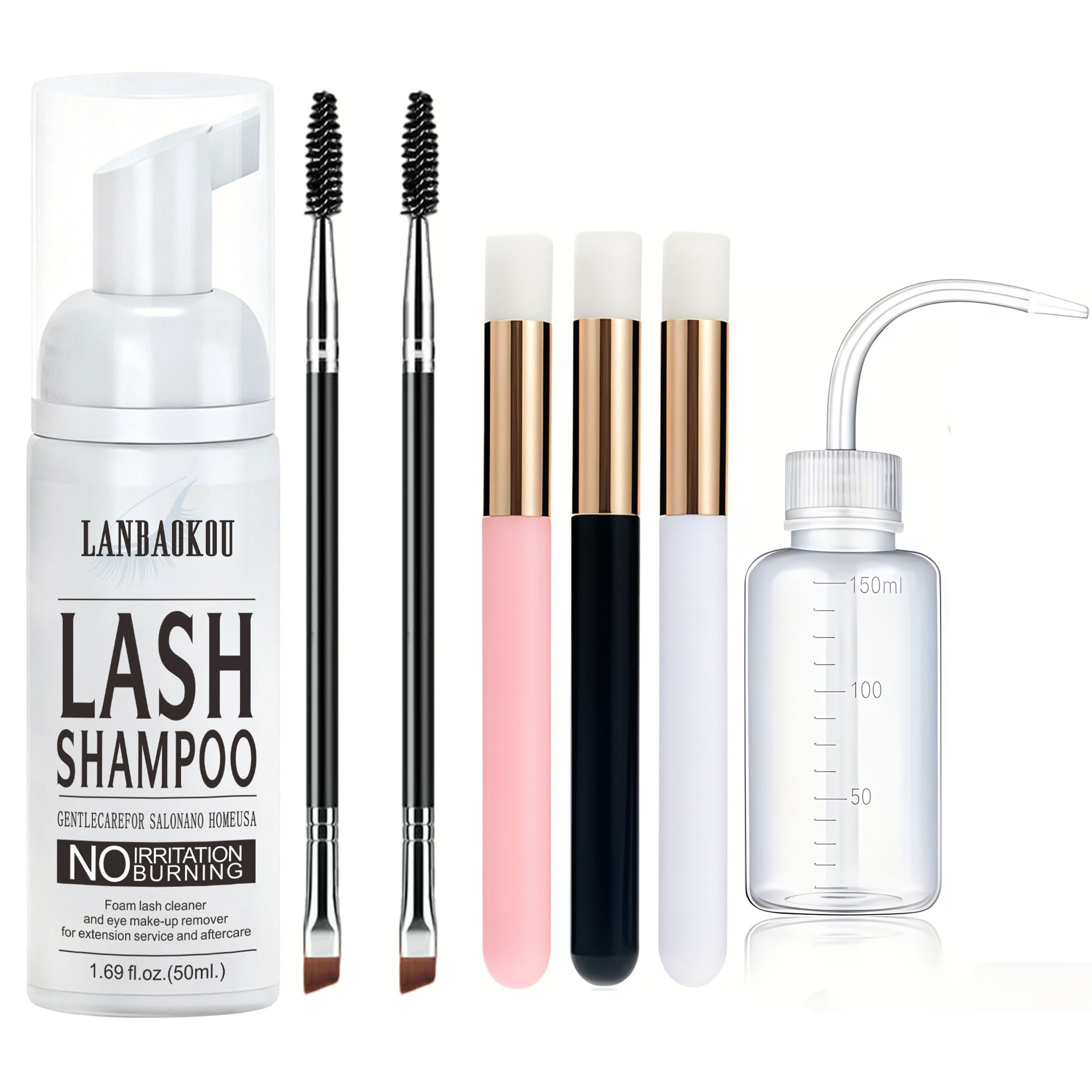 Eyelash Extension Wash - Wimpernshampoo für Wimpern 50ML + Bürste