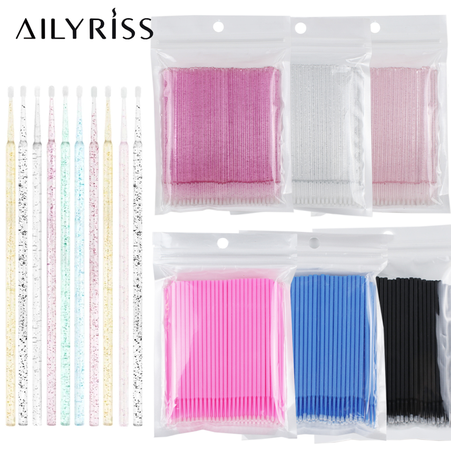 Eyelash Extension Class - 500 teile/los Einweg Applikator Micro Pinsel
