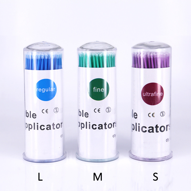 Eyelash Extensions - 100 Stück/Flasche Mikrobürsten für Wimpernlifting-Set, Reinigungsstäbchen
