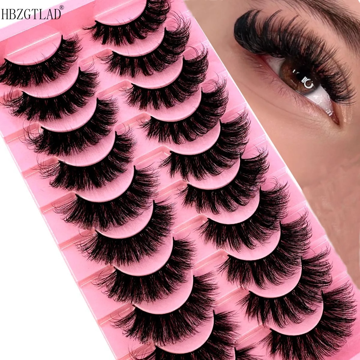 Eyelash Extension Cat Eye - NEU 10 Paar Katzenaugen-Wimpern, flauschige künstliche