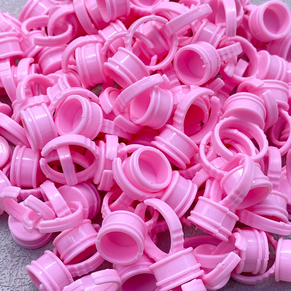 100Pcs Einweg Kleber Ring Tass – Eyelash Extension Class Bewertung und Preis